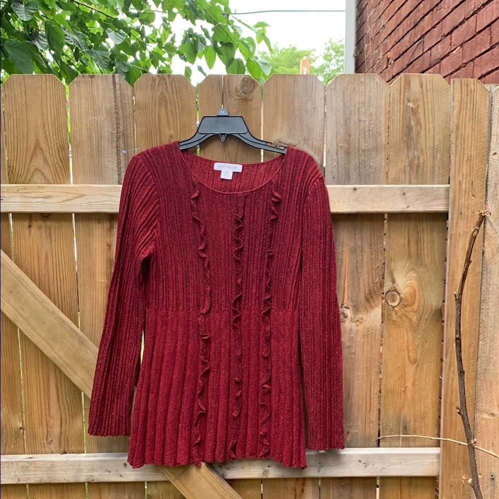 Skye's the Limit Red Cable-Knit Cardigan Sweater